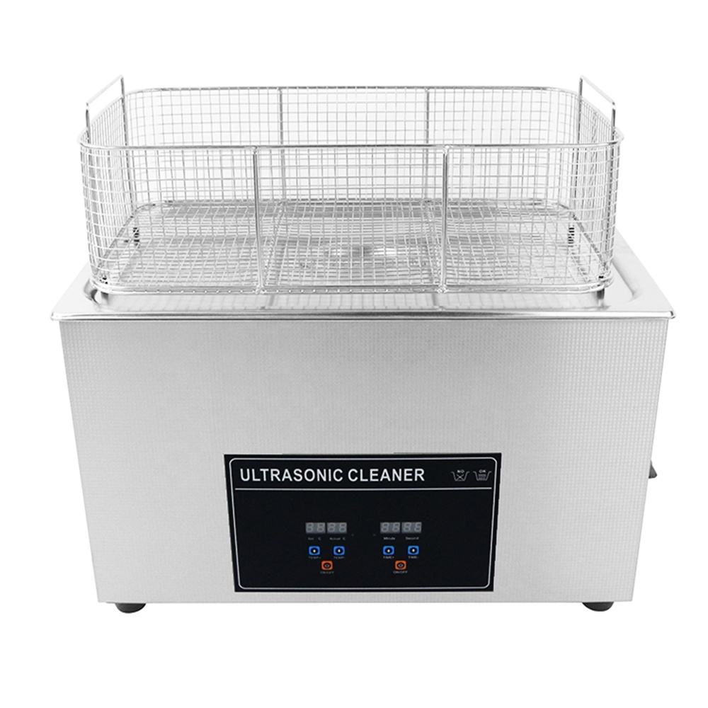 Ultrasonic cleaning machine with stainless tank and metal wire basket inside