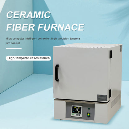Industrial laboratory furnace with closed front door and digital temperature controller
