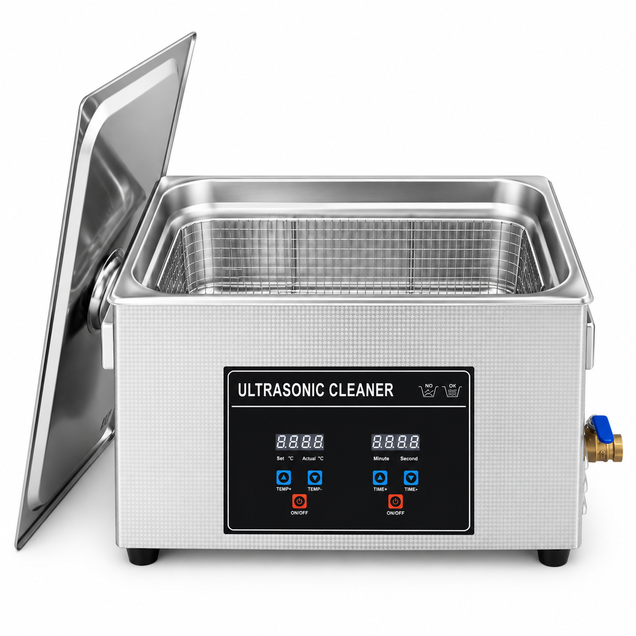 CJ-100S 30L 840W 40kHz AC100-240V Ultrasonic Cleaning Machine, 0-80C Heated SUS304 Stainless Steel Tank