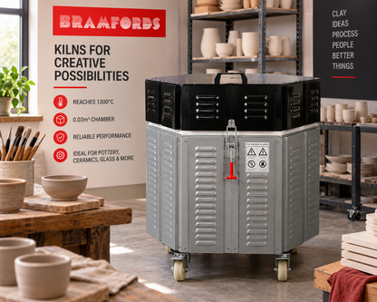 MK-JKC01 2.5KW 220V 0.03m³ Electric Ceramic Kiln Furnace, 1300C Pottery Firing Oven With Mullite Chamber Insulation