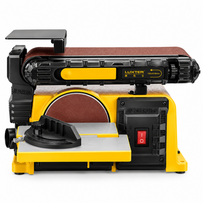 Parkside LX-SM46-550 550W 4x36 Inch 150mm Bench Belt Disc Sander, Woodworking Machine With 7.3m/s Belt Speed