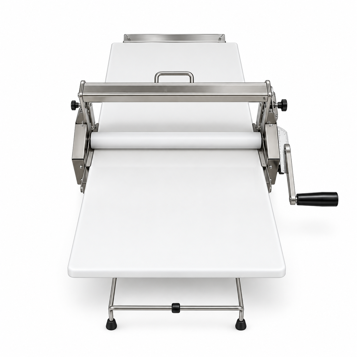 ZJ-300 15 Inch 1030x500x240mm 220V/380V Manual Dough Sheeter Machine, Foldable Stainless Steel Pastry Roller Tabletop Design