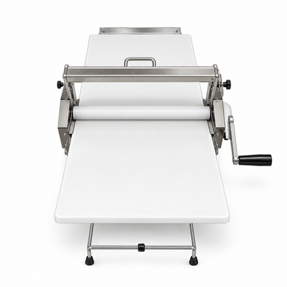 ZJ-300 15 Inch 1030x500x240mm 220V/380V Manual Dough Sheeter Machine, Foldable Stainless Steel Pastry Roller Tabletop Design